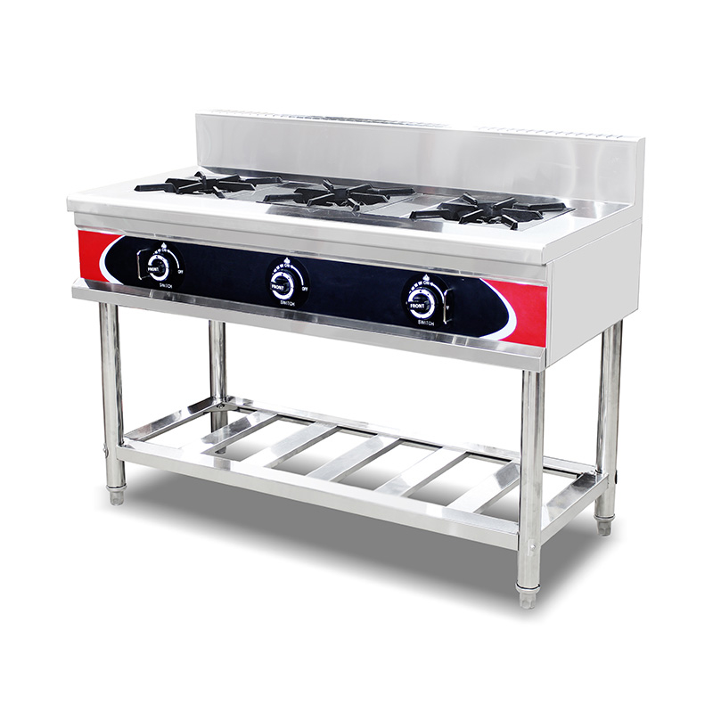 Stainless Steel Commercial Kitchen Natural Gas/LPG Stove Machine
