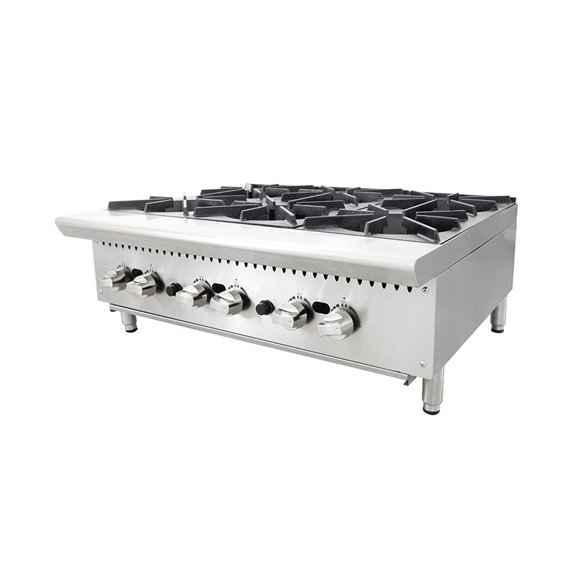 Stainless Steel Commercial Kitchen Natural Gas/LPG Desktop Stove Machine