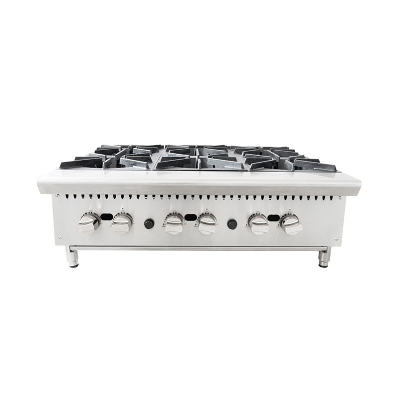 Stainless Steel Commercial Kitchen Natural Gas/LPG Desktop Stove Machine