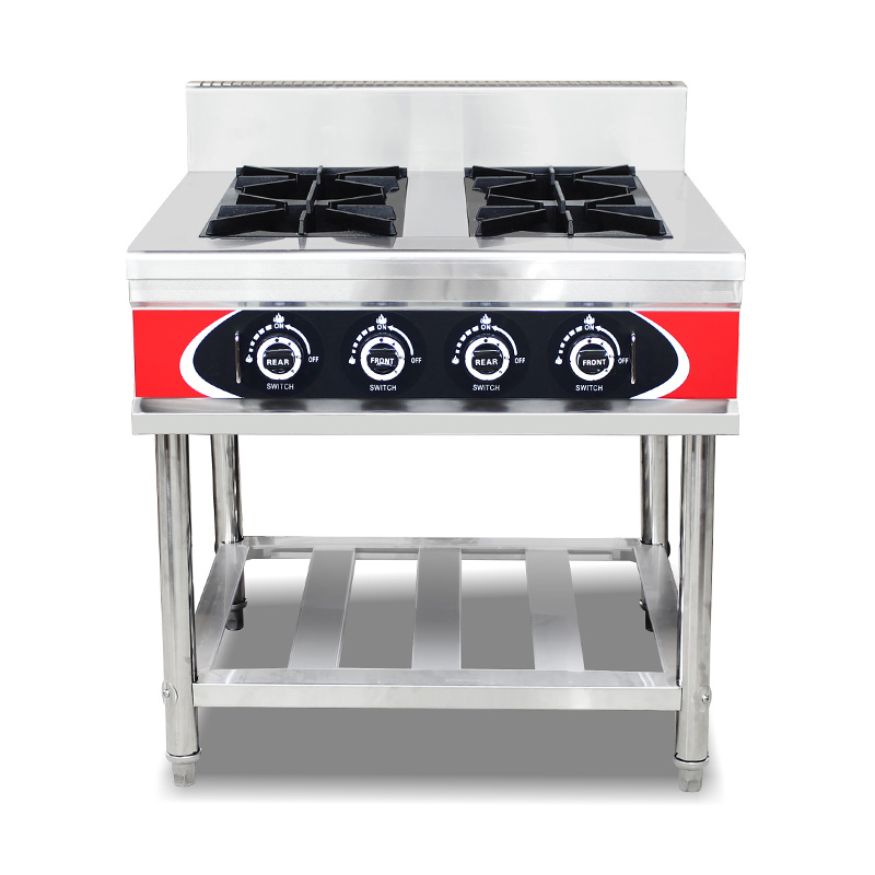 Stainless Steel Commercial Kitchen Natural Gas/LPG Stove Machine