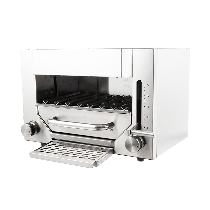 Stainless Steel Commercial Natural Gas/LPG Steak Contact Grill Kitchen Machine