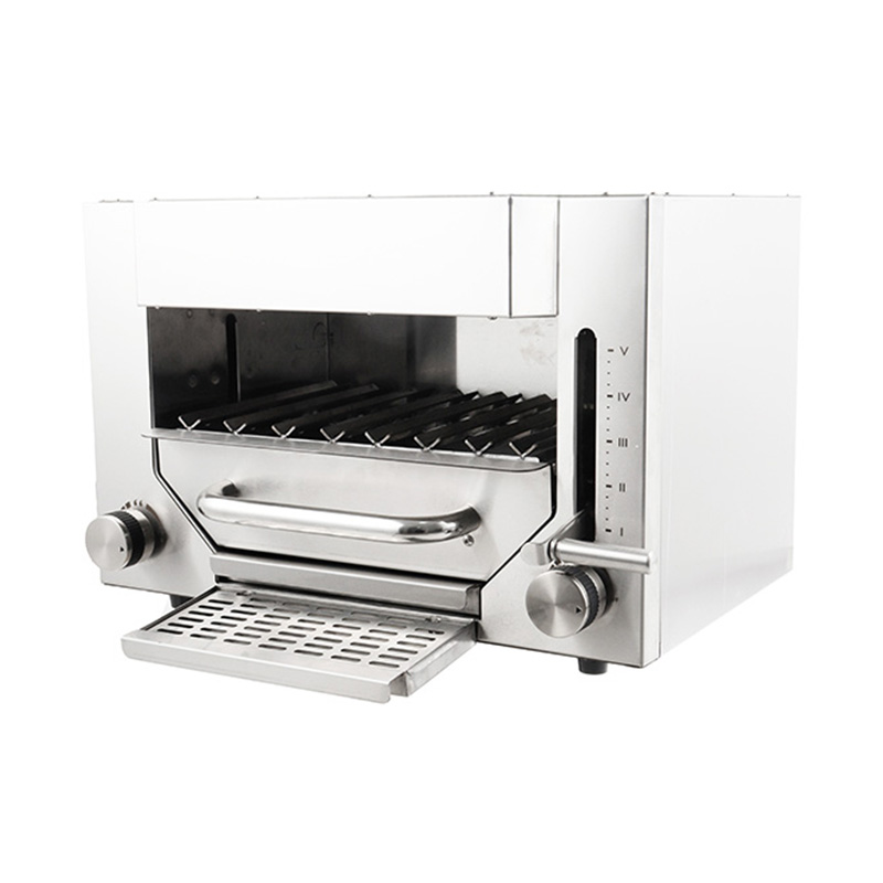 Stainless Steel Commercial Natural Gas/LPG Steak Contact Grill Kitchen Machine