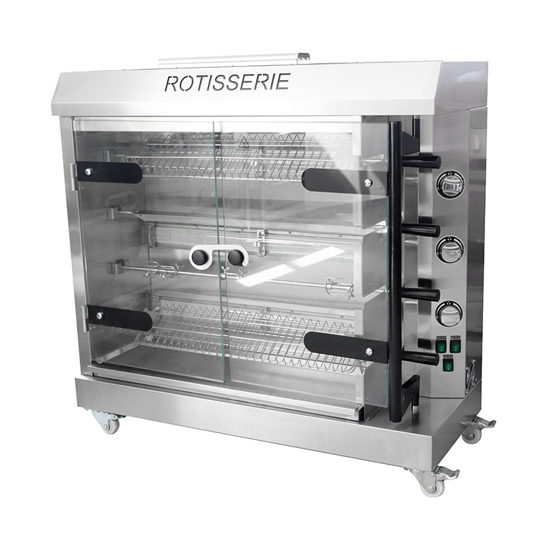 Stainless Steel Commercial Kitchen Natural Gas/LPG  Chicken Rotisserie Machine