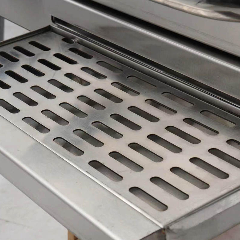 Stainless Steel Commercial Natural Gas/LPG Steak Contact Grill Kitchen Machine