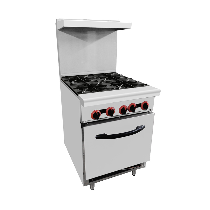 Stainless Steel Natural Gas/LPG Commercial Cabinet Cook Stove with oven