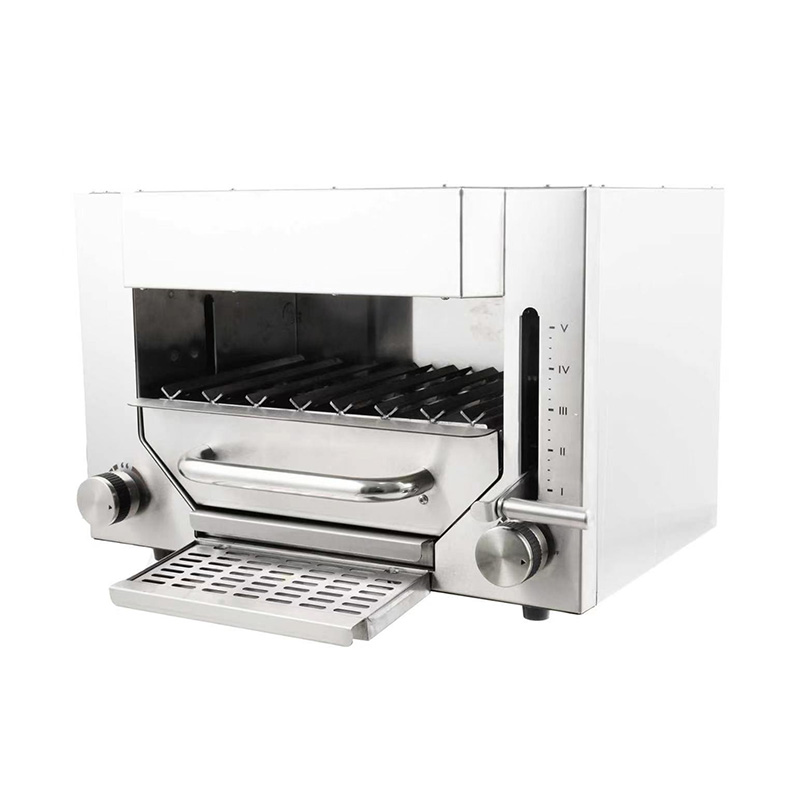 Stainless Steel Commercial Natural Gas/LPG Steak Contact Grill Kitchen Machine